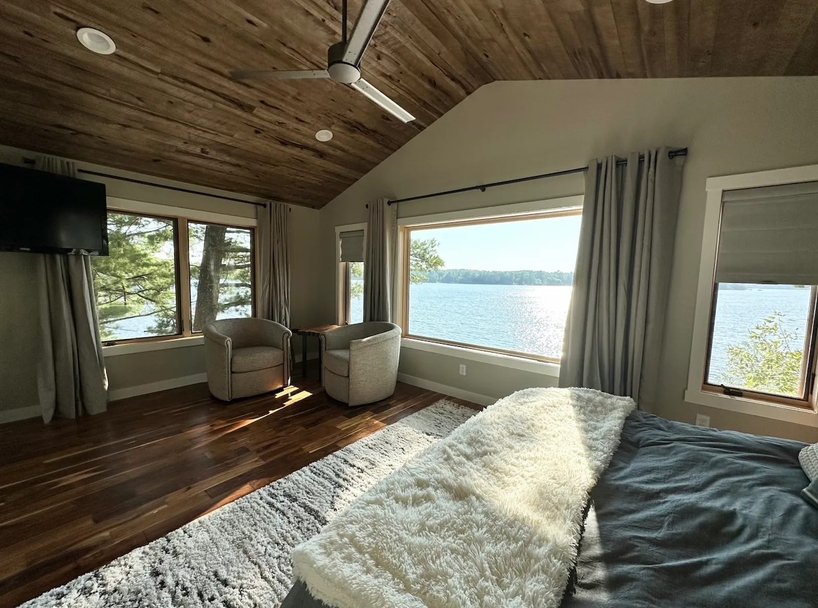Sun-drenched minimalist living room
